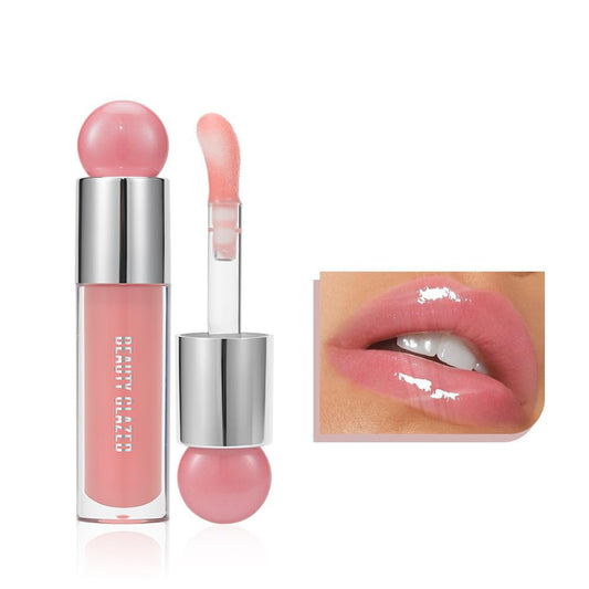 Moisturizing Lip Glow Oil, Hydrating Lip Care Lip Tint, Shiny Lip Glow Vegan Plumping Lip Gloss for Dry Lips (105, Travel Size)