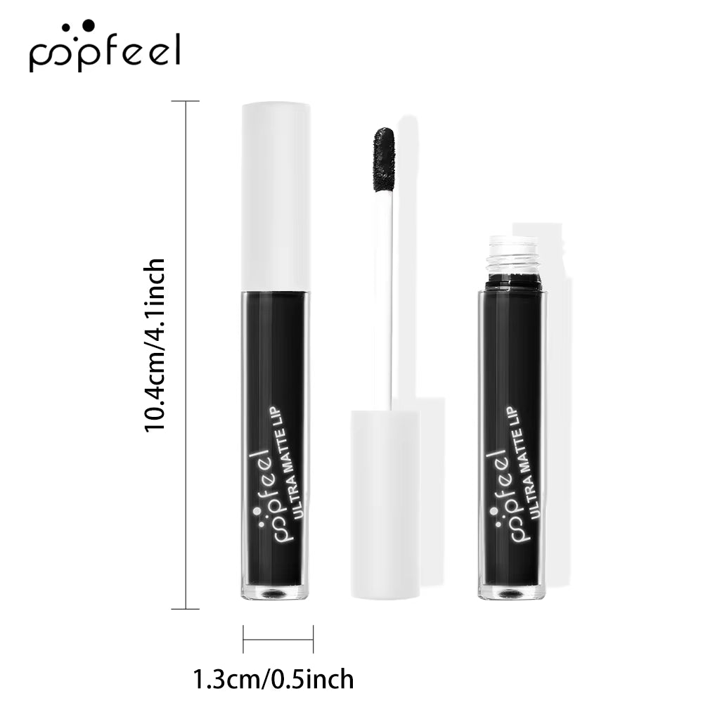 Enchanting Hallowmas Lip Makeup Collection: Long-Lasting Black Lipstick & Gloss Duo