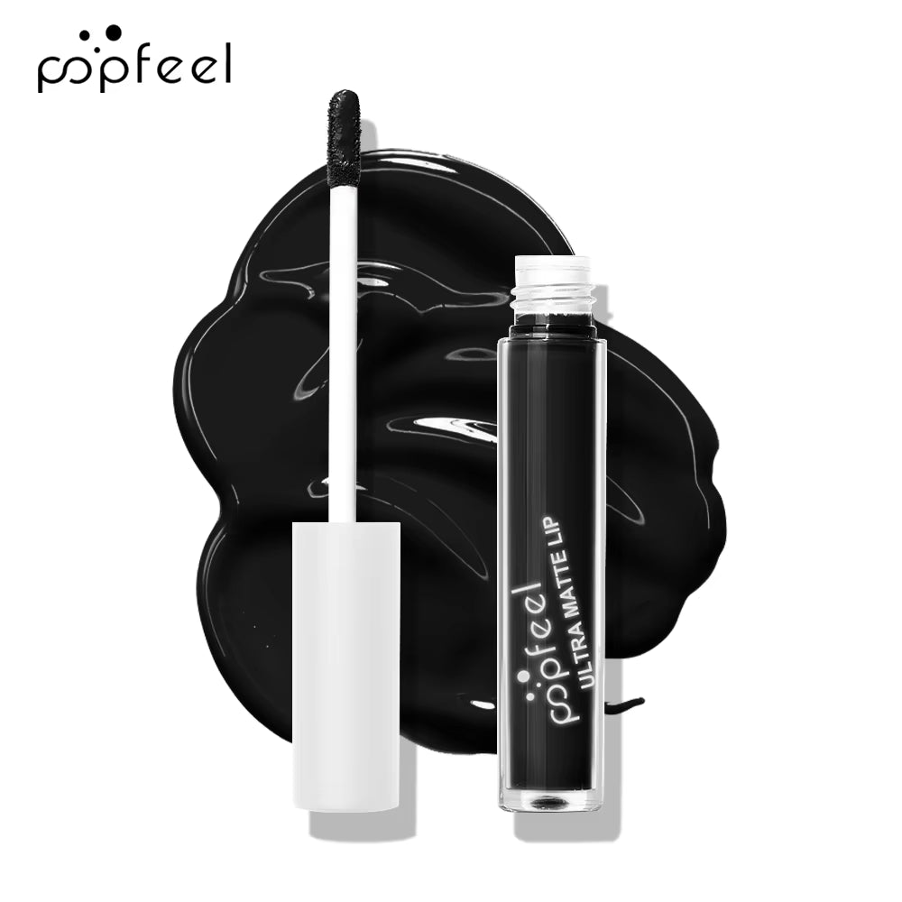 Enchanting Hallowmas Lip Makeup Collection: Long-Lasting Black Lipstick & Gloss Duo