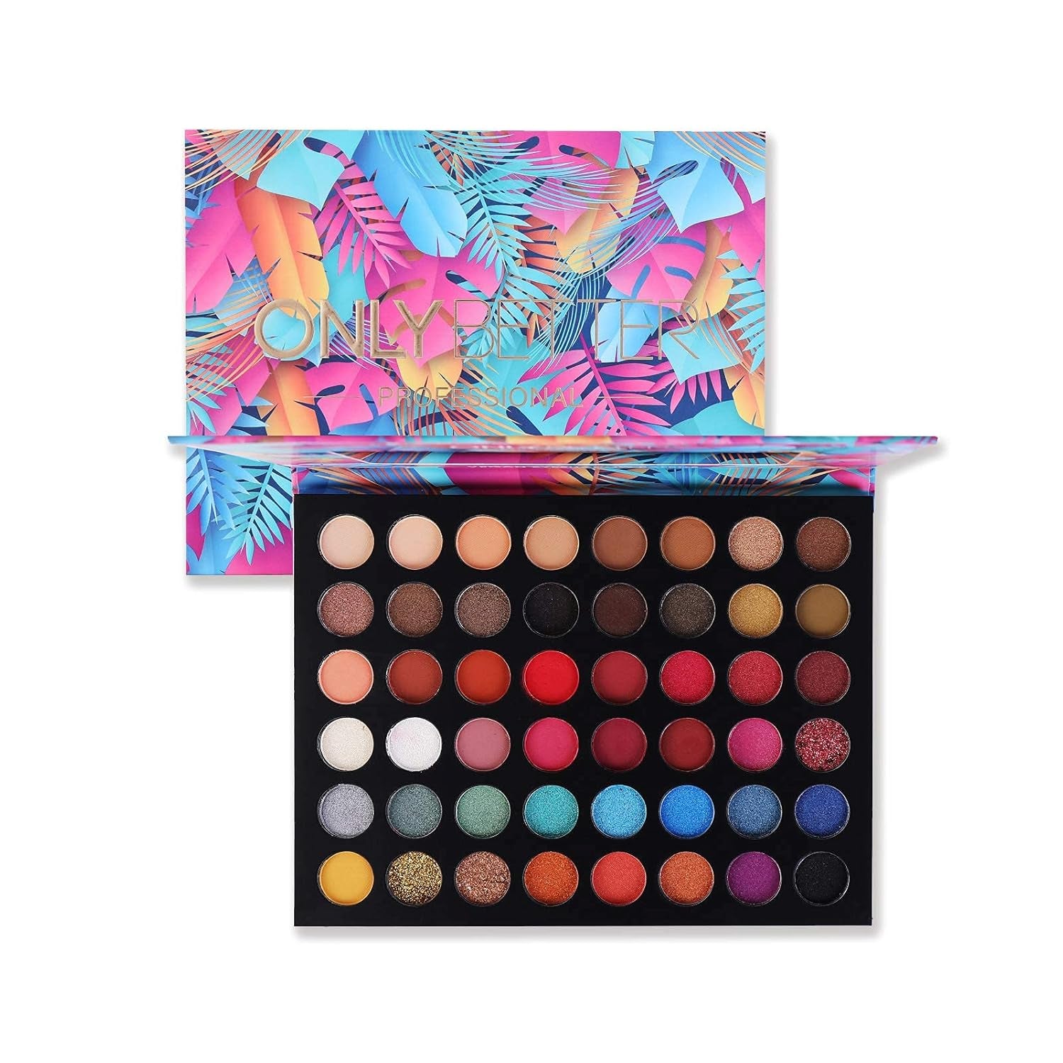 Vegan Nude Eyeshadow Palette - 16 Organic Shades with High Pigment and Long-Lasting Shimmer