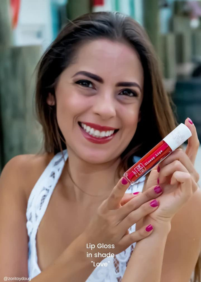 Lip Gloss & Lip Oil Set - Clear & Colored Shades, Featuring Lucky (Champagne Glitter) - Ultimate Lip Makeup & Plumper Gloss