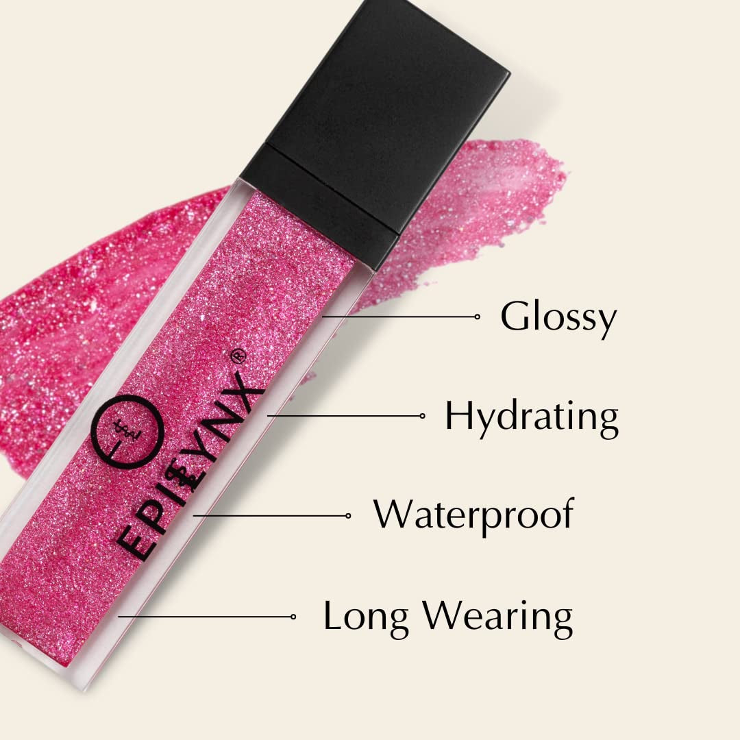 Vegan Hydrating Liquid Lip Gloss in Sweet Tooth Fuchsia Pink - Long-Lasting, Cruelty-Free, Paraben-Free, Gluten-Free by Dr. Liia