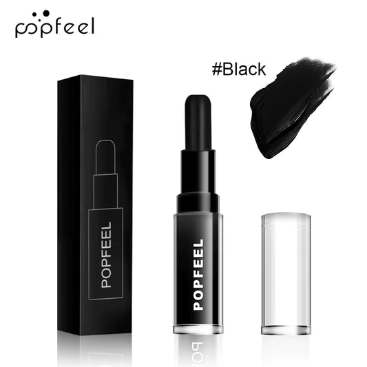 Enchanting Hallowmas Lip Makeup Collection: Long-Lasting Black Lipstick & Gloss Duo