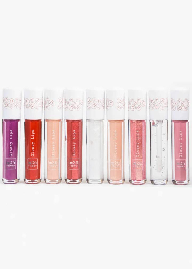 Lip Gloss & Lip Oil Set - Clear & Colored Shades, Featuring Lucky (Champagne Glitter) - Ultimate Lip Makeup & Plumper Gloss