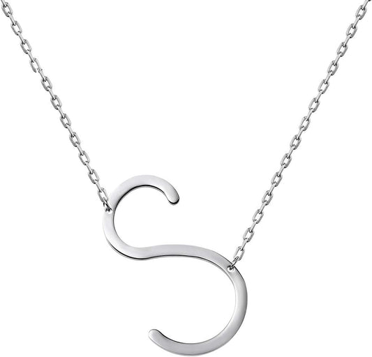 Stainless Steel Personalized Initial Necklace for Women in Gold and Silver (A-Z)